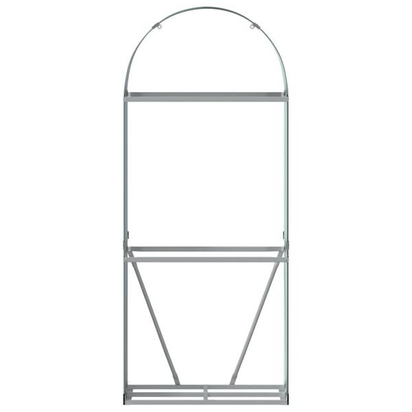 vidaXL Nosilec za polena zelen 80x45x190 cm pocinkano jeklo