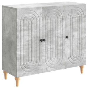 vidaXL Strani &scaron;al Betonsko siva 89 x 34,5 x 80 cm Inženirski les