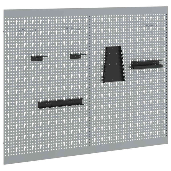 vidaXL Shranjevalna klop 2 pcs Siva 100 x 1 x 80 cm