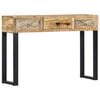vidaXL Konzolna mizica 110x30x76 cm trden mangov les