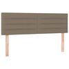 vidaXL Box spring postelja z vzmetnico LED taupe 140x190 cm blago