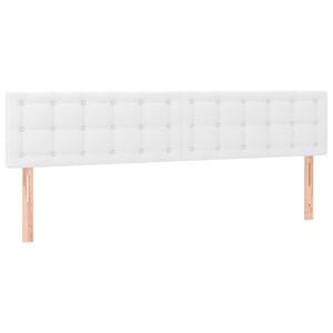 vidaXL Posteljno vzglavje bela 180x5x78/88 cm umetno usnje