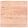 vidaXL Mizna plo&scaron;ča sv. rjava 60x60x(2-6) cm obdelana trdna hrastovina