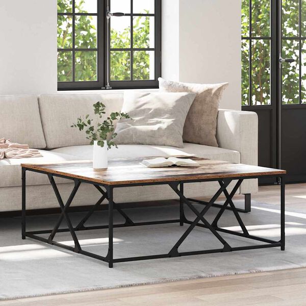 vidaXL Klubska miza Star les 100 x 100 x 40 cm Konstruiran les