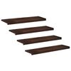 vidaXL Stopnice 4 kos 100 x 30 x 2 cm Temno rjava Trda bukovina
