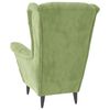 vidaXL Fotelj s stolčkom svetlo zelen žamet