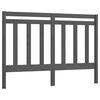 vidaXL Posteljno vzglavje sivo 141x4x100 cm trdna borovina