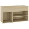 vidaXL Klop za čevlje sonoma hrast 80x30x45 cm iverna plo&scaron;ča