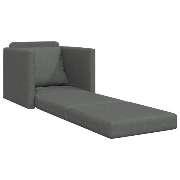 vidaXL Sofa postelja 60cm Temno siva blago