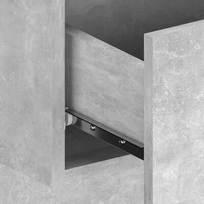 vidaXL Posteljno vzglavje z omaricami betonsko siv konstruiran les