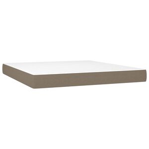 vidaXL Vzmetnica z žepkasto vzmetjo taupe 160x190x20 cm blago