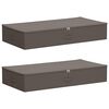 vidaXL Shranjevalna &scaron;katla 2 pcs Siva 90 x 48 x 15 cm Netkano blago