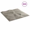 vidaXL Stenski paneli 24 kosov betonsko sivi 50x50 cm XPS 6 m&sup2; diamant