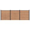 vidaXL Komplet ograj 3 kos 526 x 186 cm WPC in aluminij Rjava