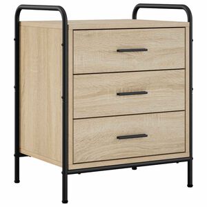 vidaXL Nočna omarica Sonoma hrast 48 x 36,5 x 60 cm Inženirski les