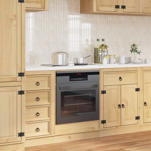 vidaXL Za omarice Medena 60 x 46 x 81 cm Masivno borovo les