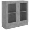 vidaXL Vitrina betonsko siva 82,5x30,5x80 cm iverna plo&scaron;ča