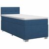 vidaXL Postelja boxspring z vzmetnico Modra 80 x 200 cm Blago