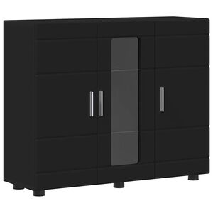 vidaXL Lesena omara Črna 88,5 x 30,5 x 73 cm Konstruiran les