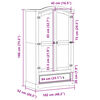 vidaXL Garderobna omara Corona bela 102x52x186 cm trdna borovina
