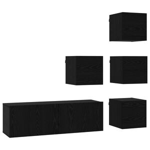 vidaXL Komplet TV omaric 5 pcs 100 x 30 x 30 cm Črni hrast