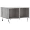 vidaXL Klubska mizica siva sonoma 60x50x36,5 cm inženirski les