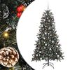 vidaXL Umestno božično drevo Zelena 180 cm PVC, plastika in jeklo