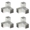 vidaXL Spojniki za stebre 4 kosi Y oblike pocinkana kovina 81x81 mm