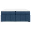 vidaXL Box spring postelja z vzmetnico modra 200x200 cm blago