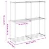 vidaXL Tubular Shelf s shranjevanjem Bela 86 x 27 x 90 cm Aluminij