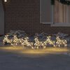 vidaXL LED Jeleni med 180 LED 6 pcs Zlata PET