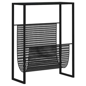 vidaXL Stojalo za revije črno 35x15x45 cm jeklo