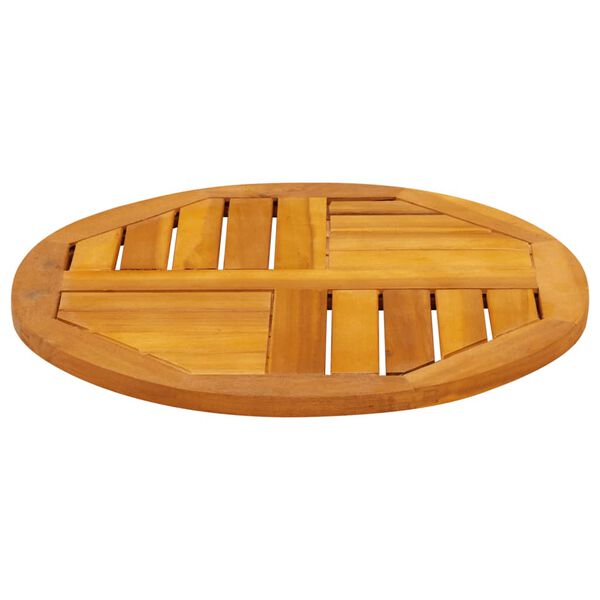 vidaXL Mizna plo&scaron;ča &Oslash;50x2 cm okrogla trdna akacija