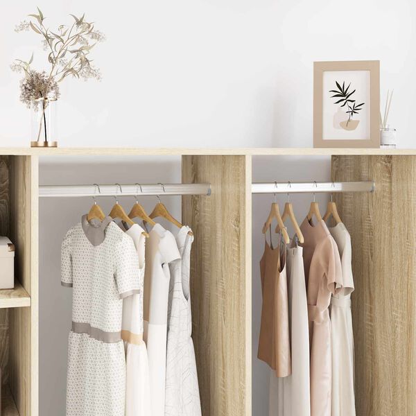 vidaXL Palica za omaro 12 pcs srebrna 764 x 15 x 29 mm