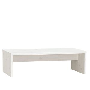 vidaXL Stojalo za zaslon belo 50x27x15 cm trdna borovina