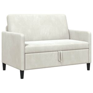 vidaXL Sofa s shrambo Krem 122 x 78 x 87 cm Poliester