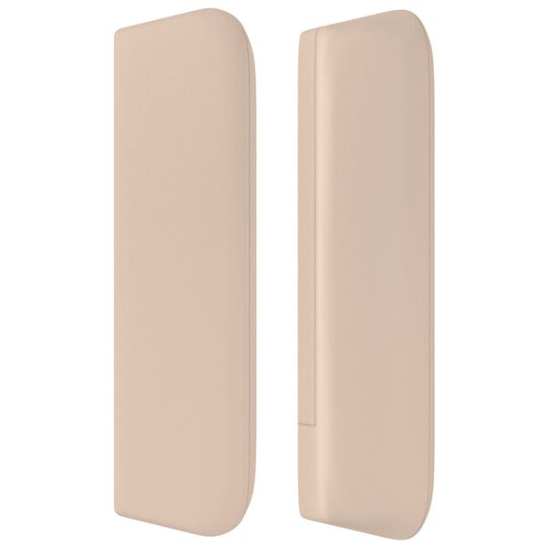 vidaXL Vzglavje z u&scaron;esi kapučino 183x16x78/88 cm umetno usnje