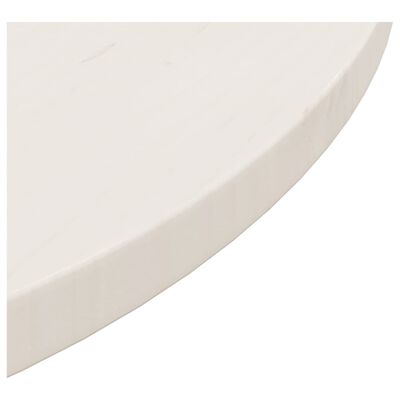 vidaXL Mizna plošča bela Ø60x2,5 cm trdna borovina
