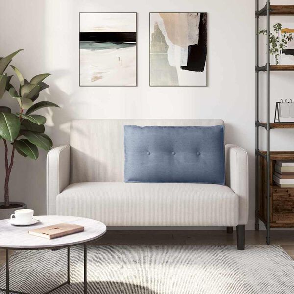 vidaXL Poglavni vzglavnik Modra 80 x 50 cm Žametna tkanina