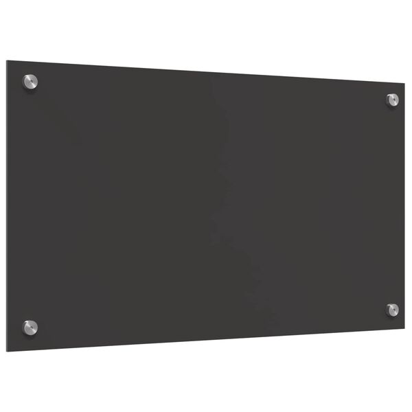 vidaXL Zaščita za kuhinjo Temno siva 70 x 40 x 0,6 cm kaljeno steklo