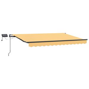 vidaXL Vlečna tenda Pe&scaron;čena 500 &times; 300 cm Tkanina in aluminij