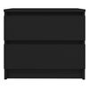 vidaXL Nočna omarica črna 50x39x43,5 cm iverna plošča