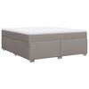 vidaXL Box spring postelja z vzmetnico taupe 180x200 cm blago