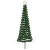 vidaXL LED novoletna jelka iz tinsel traku s klinom EKENAS 180 cm