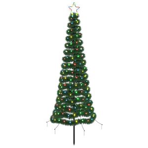 vidaXL LED novoletna jelka iz tinsel traku s klinom EKENAS 180 cm