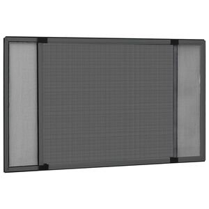 vidaXL Raztegljiv komarnik za okna antracit (100-193)x75 cm