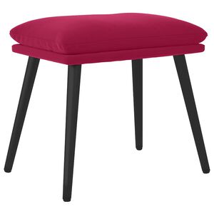 vidaXL Stolček za noge vinsko rdeč 45x29,5x35 cm žamet