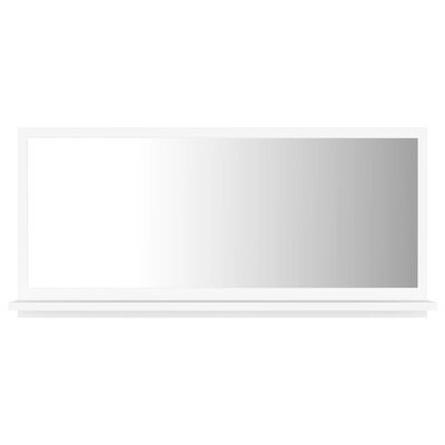 vidaXL Kopalniško ogledalo belo 80x10,5x37 cm iverna plošča