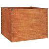vidaXL Vrtna visoka greda rusty 100x100x77 cm corten jeklo