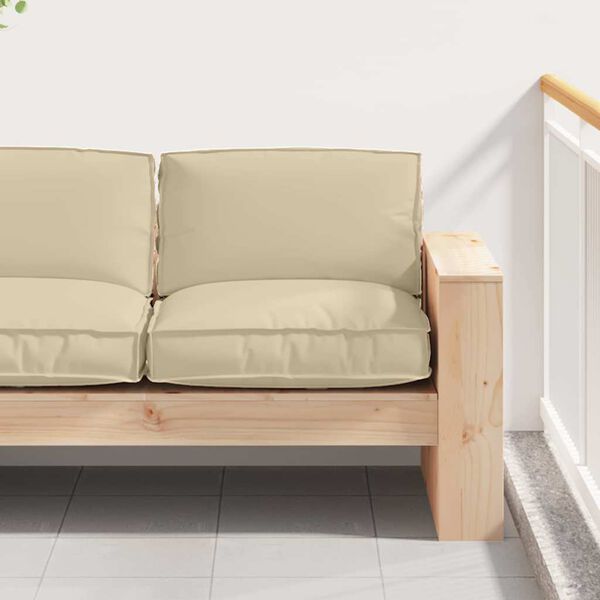 vidaXL Blazina za sedež palete Bež 80 x 80 x 12 cm Oxford tkanina